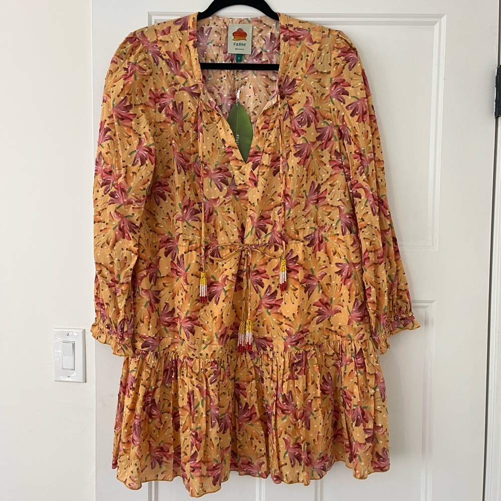 Farm Rio Banana Sunshine Mini Dress